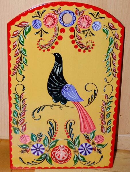 Городецкий фазан роспись