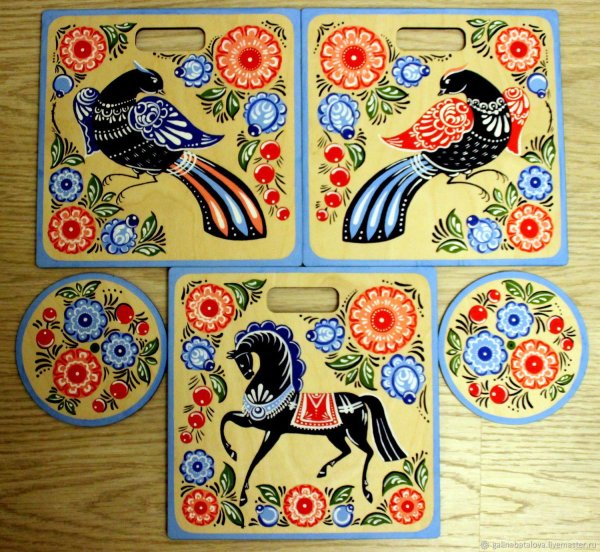 Городецкая роспись теневка