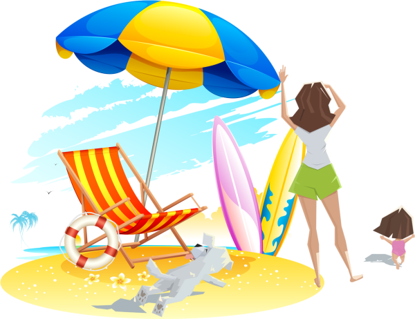 Пляж рисунок