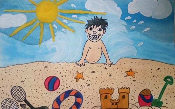 Рисунок на тему летние каникулы