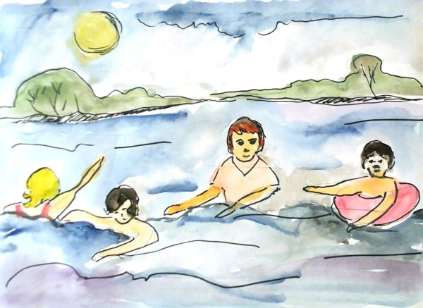 Рисунки на тему лето в лагере