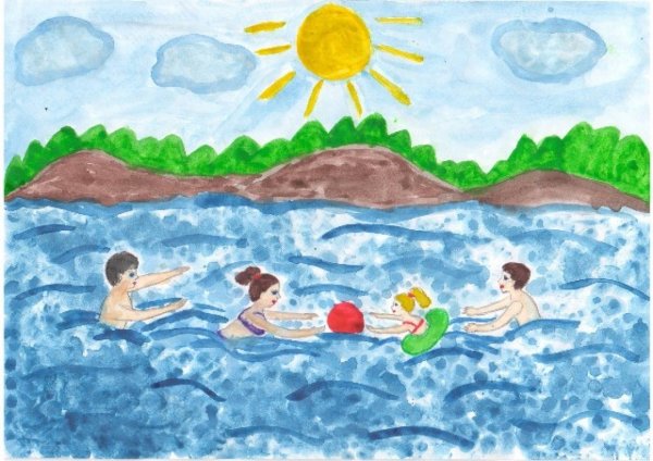 Рисунок на тему отдых летом