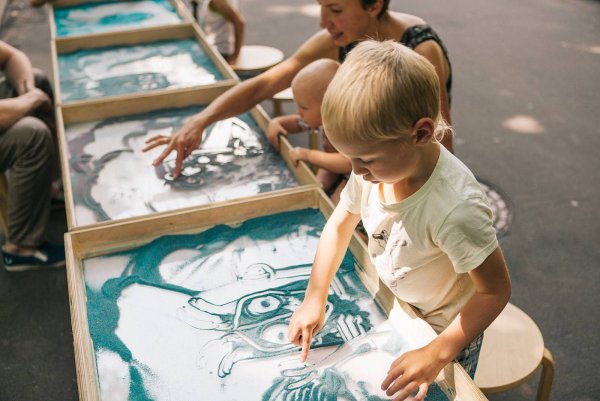 Песочная живопись дети