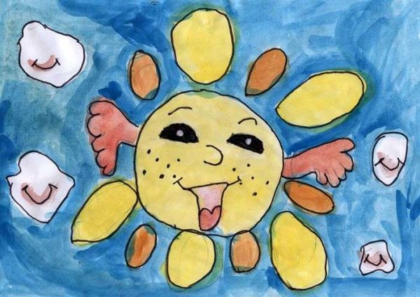 Рисунок на тему от улыбки станет всем светлей