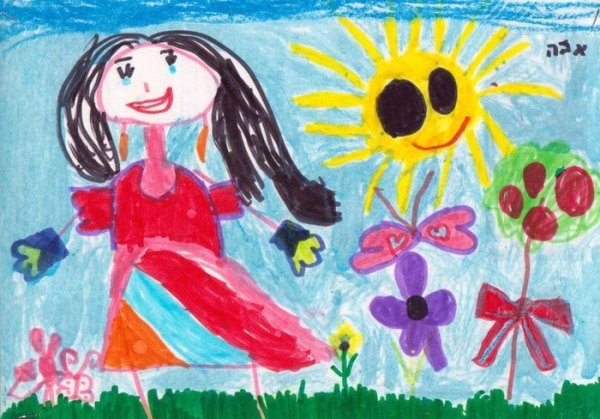 Детский рисунок мамы