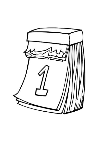 Календарик раскраска