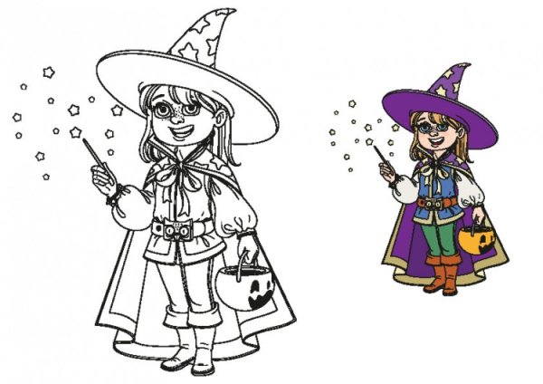 Волшебник раскраска