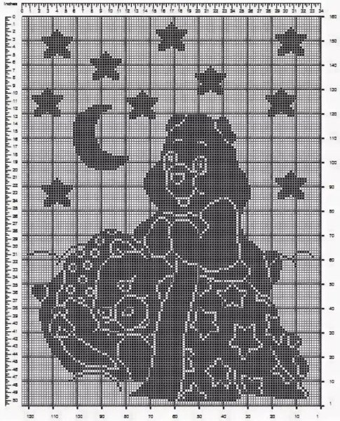 Детский плед филейной вязкой