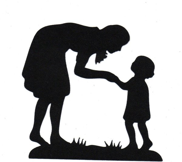 Очертания матери и ребенка