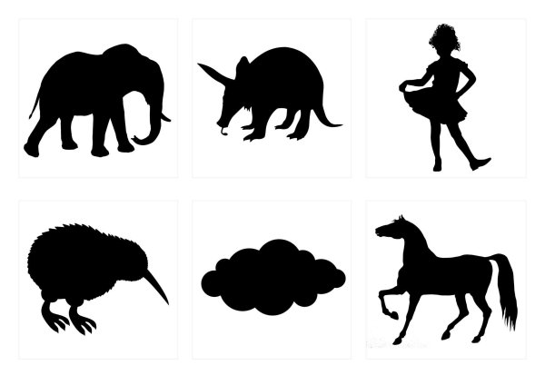 Силуэтные изображения для детей