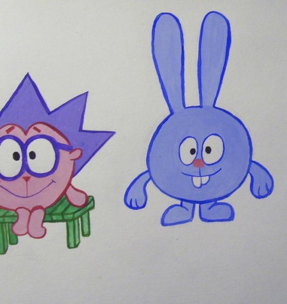 Смешарики рисунки карандашом