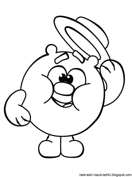 Смешарики раскраска Копатыч