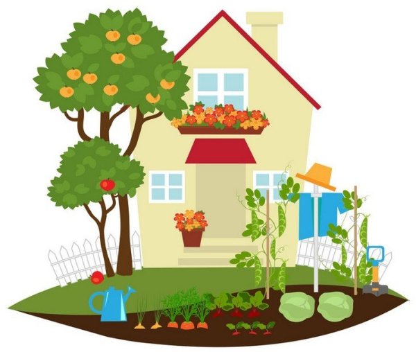 Нарисованные дома и дачи