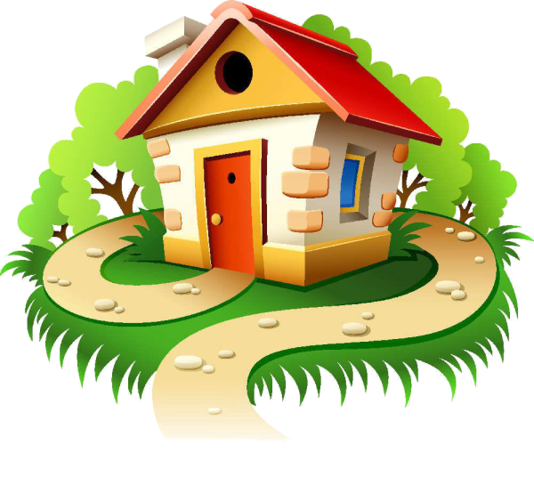 Домик на прозрачном фоне