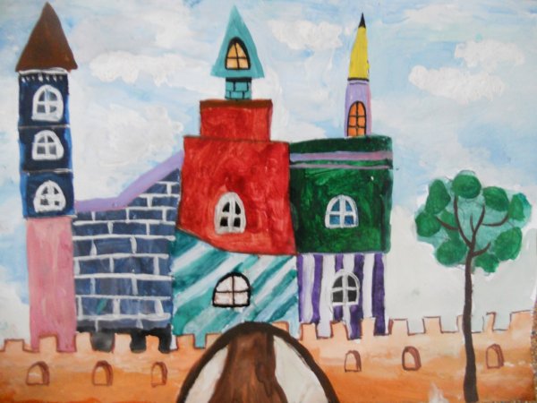 Сказочный дворец рисование в подготовительной группе
