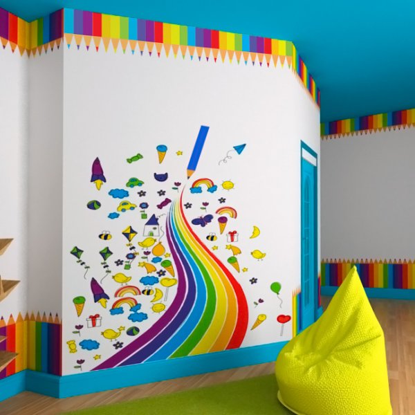 Украшение стен в детском саду