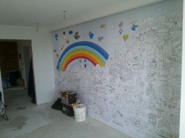Раскраска стен в детской
