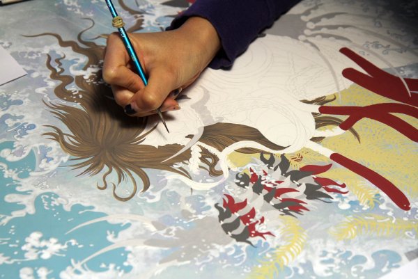 Окрашено рисунок