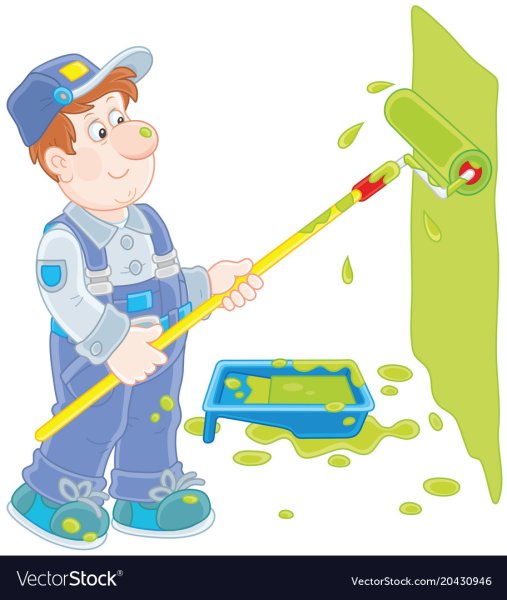 Маляр иллюстрация для детей