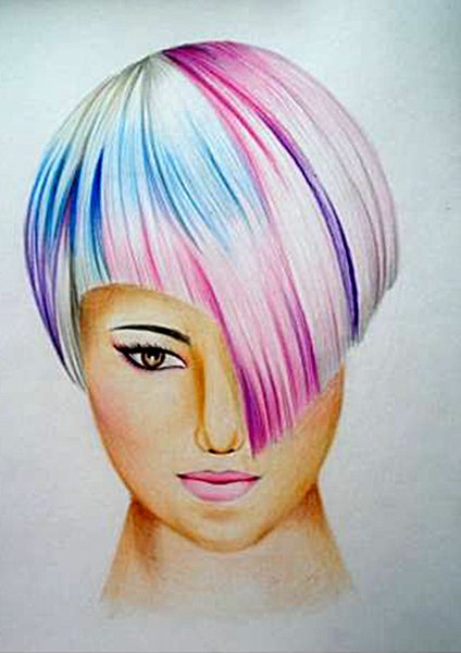 Рисование современных стрижек и причесок