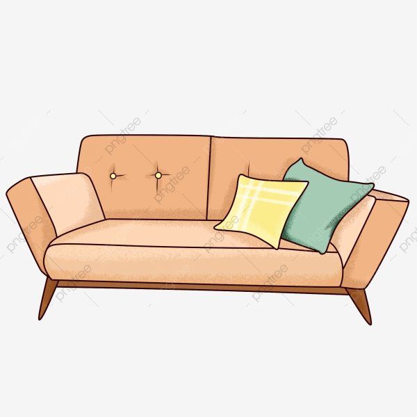 Диван раскраска для детей