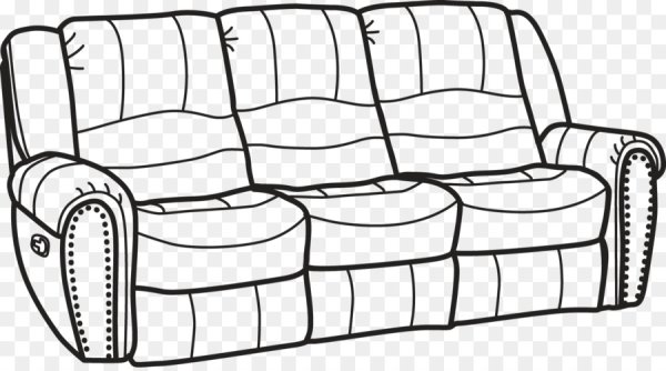 Диван нарисованный цветной