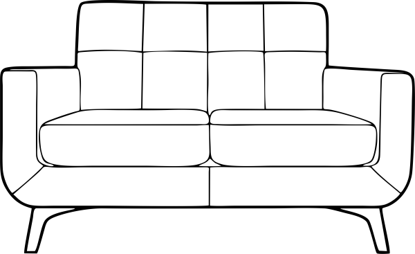 Диван раскраска для детей