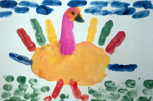 Рисунки пальчиковыми красками