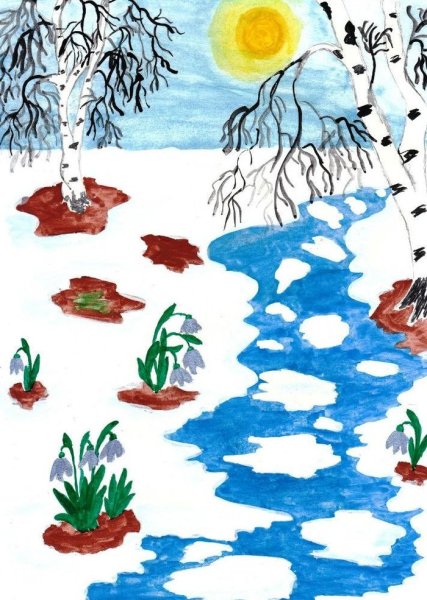 Рисование с детьми Весна