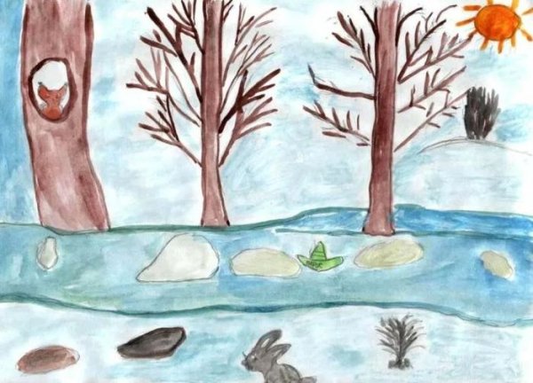 Весна рисунок для детей