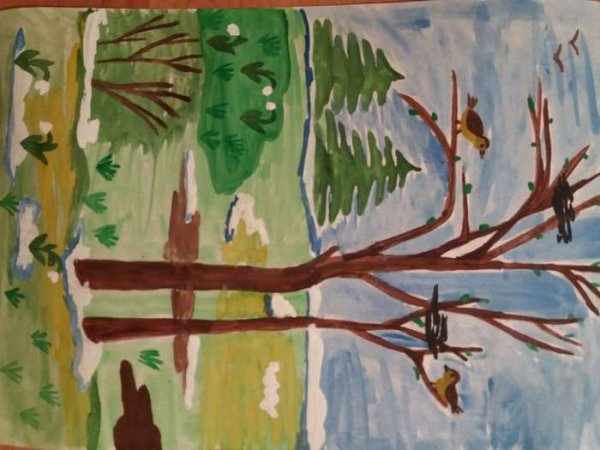 Весеннее Пробуждение природы рисунки