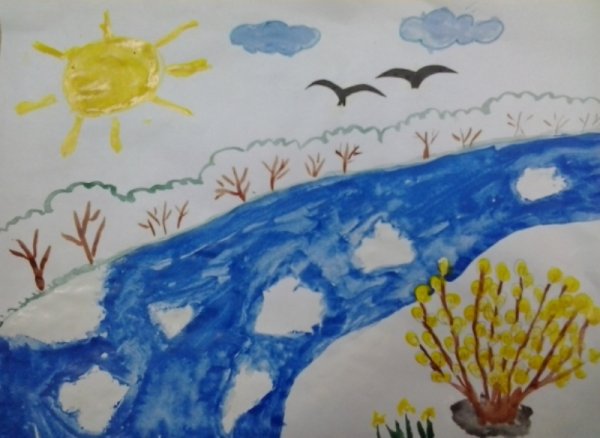 Рисование Весна в старшей группе