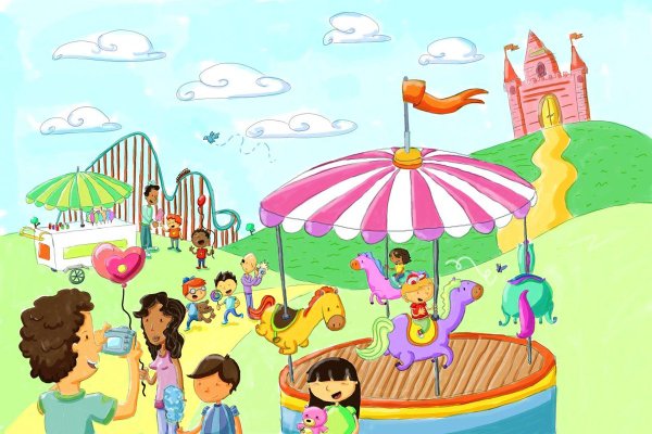 Картина для детей парк развлечений