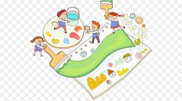 Дети в парке аттракционов иллюстрация