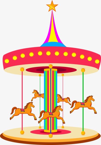 Дети на карусели