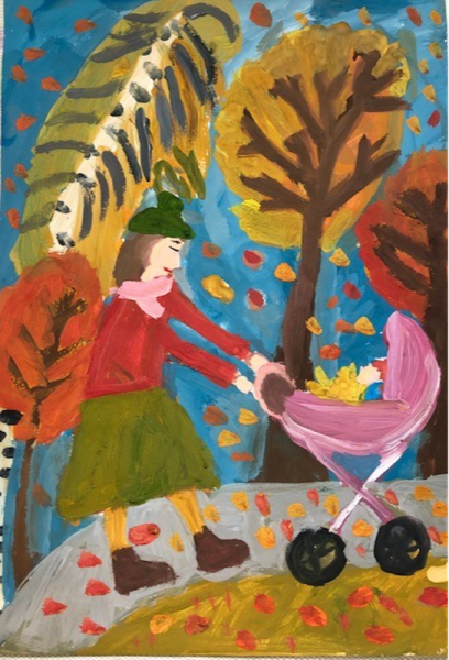 Прогулка детские рисунки