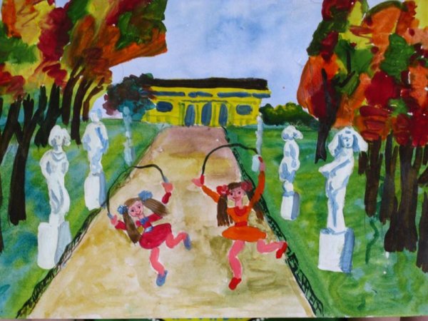 Летний сад рисунок