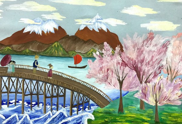 Японский пейзаж для детей