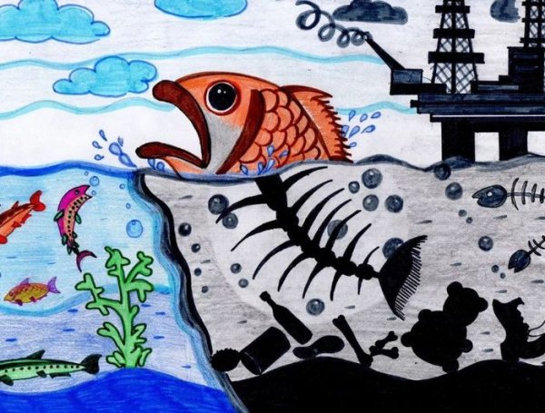 Загрязнение воды для детей