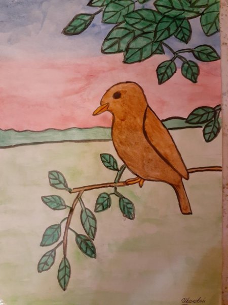 Рисование тема Соловей