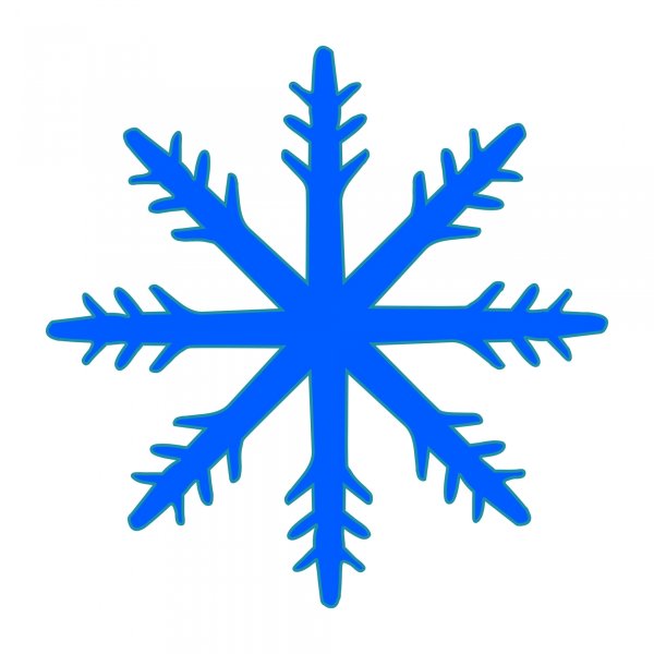 Синие снежинки