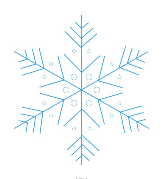 Снежинки карандашом