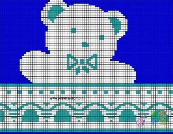 Схемы вывязанных рисунков для детей