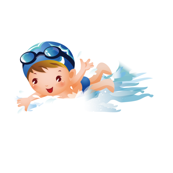 Мальчик плавает