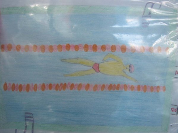 Рисунки бассейна детские