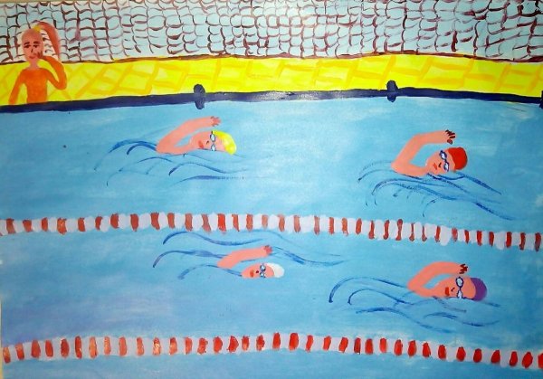 Спорт плавание для рисования