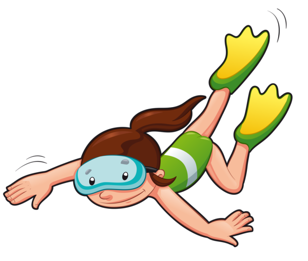 Плавать мультяшный