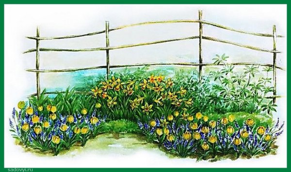 Картина для детей "цветник