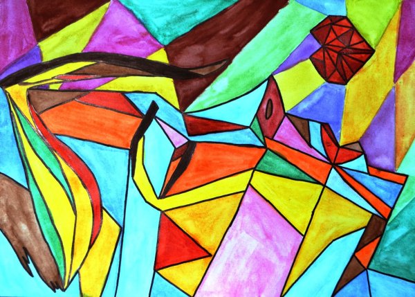 Абстрактный рисунок из геометрических фигур