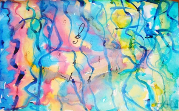 Фон красками для рисования